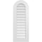 Ekena Millwork Round Top Surface Mount PVC Gable Vent: Non-Functional, w/ 3-1/2"W x 1"P Standard Frame, 16"W x 42"H GVPRT16X4201SN - alternate 1
